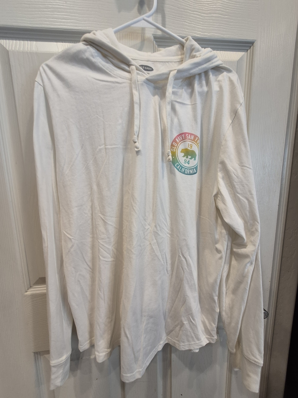 Old Navy White California Surf Graphic Hoodie Tee